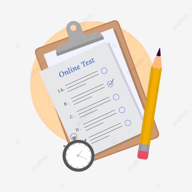 ورقة اختبار وقلم